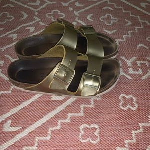 gold birkenstock’s!